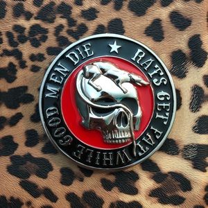 Rats Get Fat While Good Men Die punk belt buckle